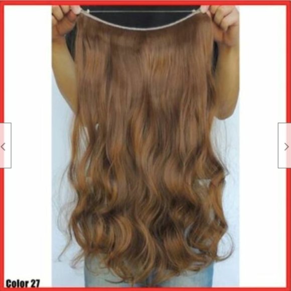 Medium Brown #27 Flipin Halo Style Hair Extensions